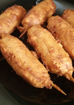 A picture of Corn dogs.