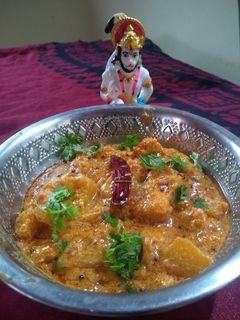 Sihi Kumbalakai gojju🇳🇪 Sütôtök curry Karnataka államból recept fotója