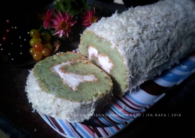 Bolu Gulung Pisang Pandan Keju