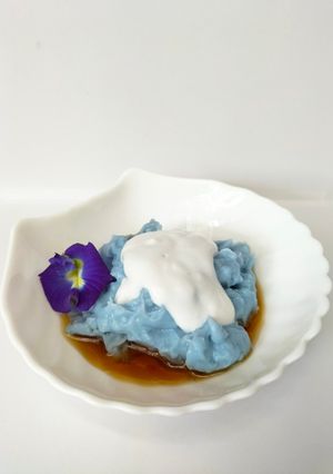 Foto resep 839. Bubur Sumsum Bunga Telang