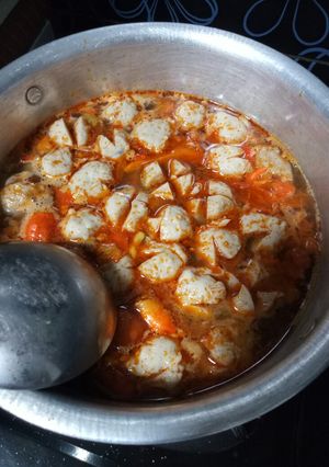 Foto resep Bakso kuah pedas