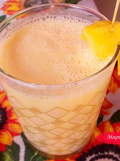 Φωτογραφία της συνταγής 👑 Smoothie ανανάς-μπανάνα