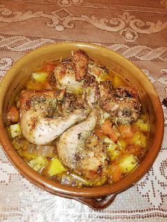 صورة لوصفة طاجن الفراخ بالخضار