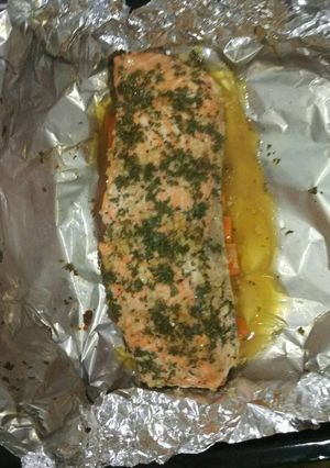 Foto resep Lemon Butter Baked Salmon