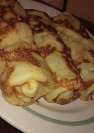 Фото Блины 🥞 с мясом на молоке.