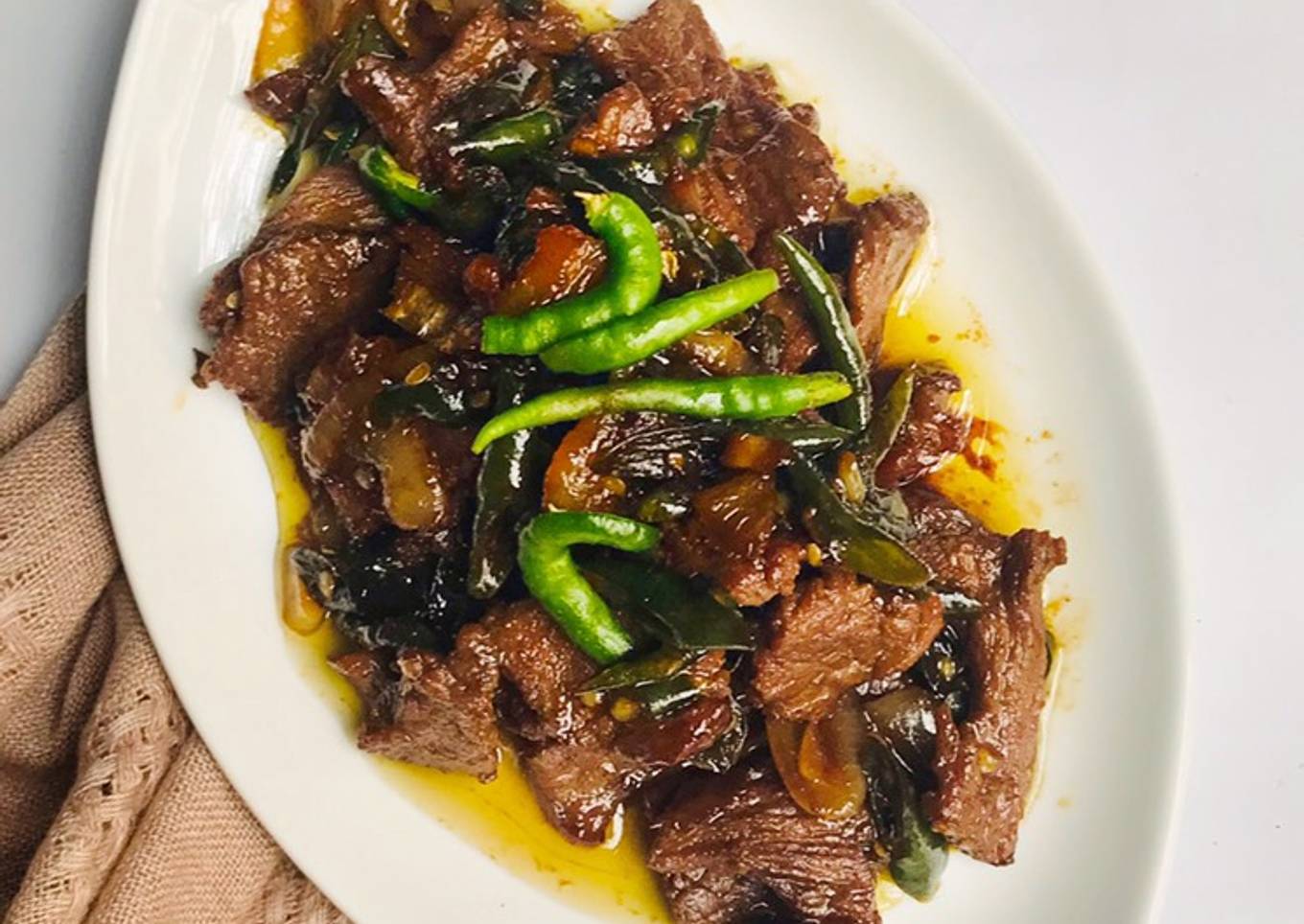 Tumis Slice Beef Cabe Hijau