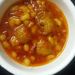 A picture of Aloo or Bundi ki Sabji.