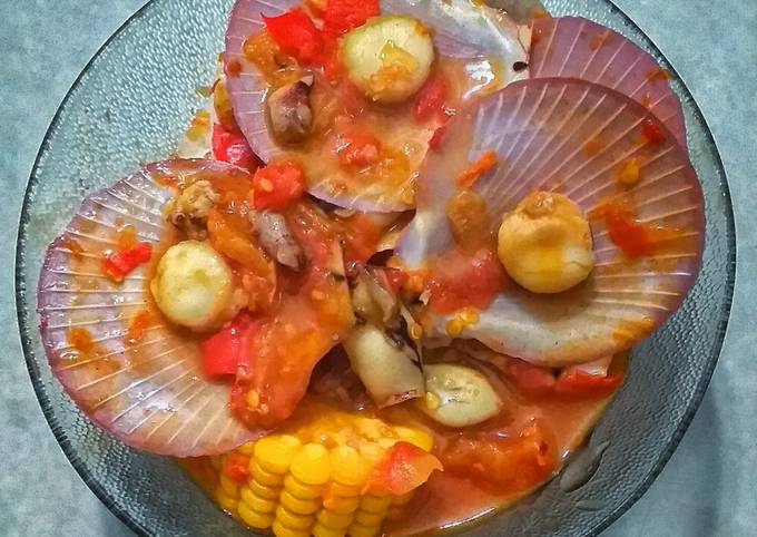 Resep Kerang simping & baby cumi bumbu merah oleh Ala Selerai - Cookpad