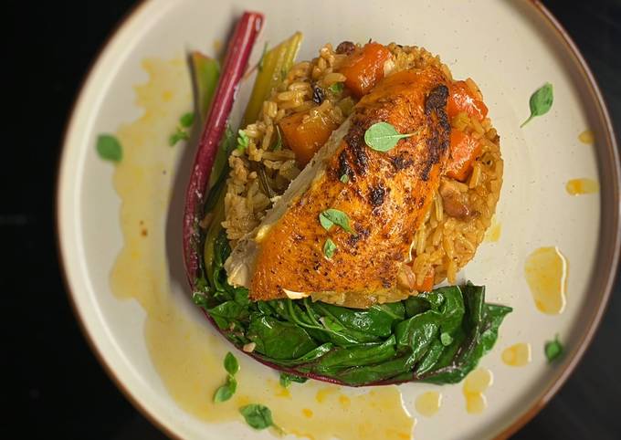 One pot Roast Chicken and Rice