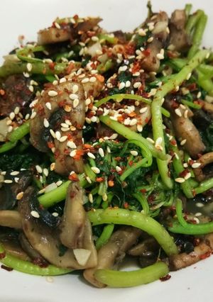 Foto resep Saute bayam jamur