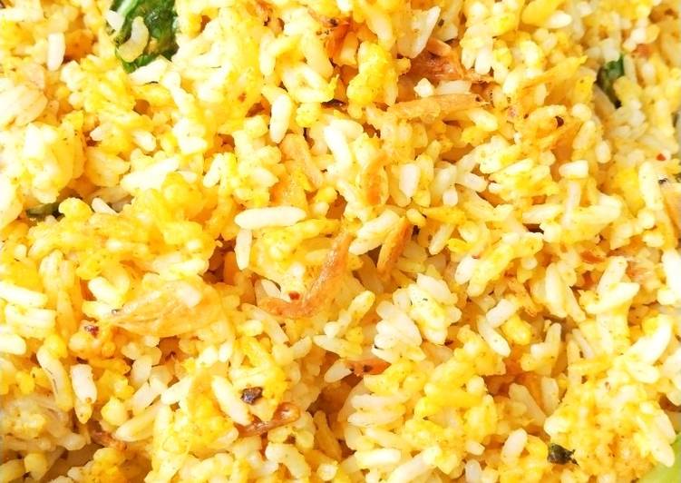 Resep Nasi Goreng Kunyit Bubuk, cara nasi telor Korea Super Enak
