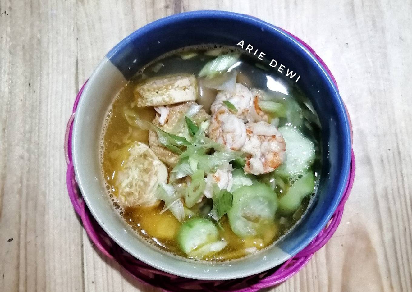 Sayur Bening Oyong Udang Tofu