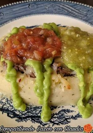 Una foto de Papa rellena de carne🌺