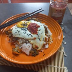 A picture of Leftover Rice Korean Breakfast Bowl.
