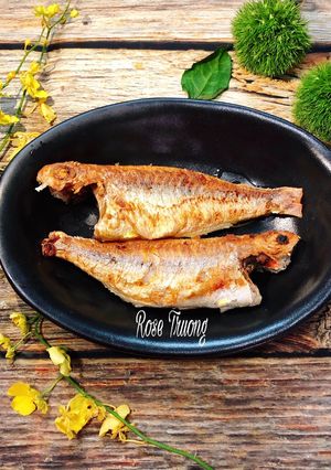 Hình của món Cá Đổng Muối Chiên.