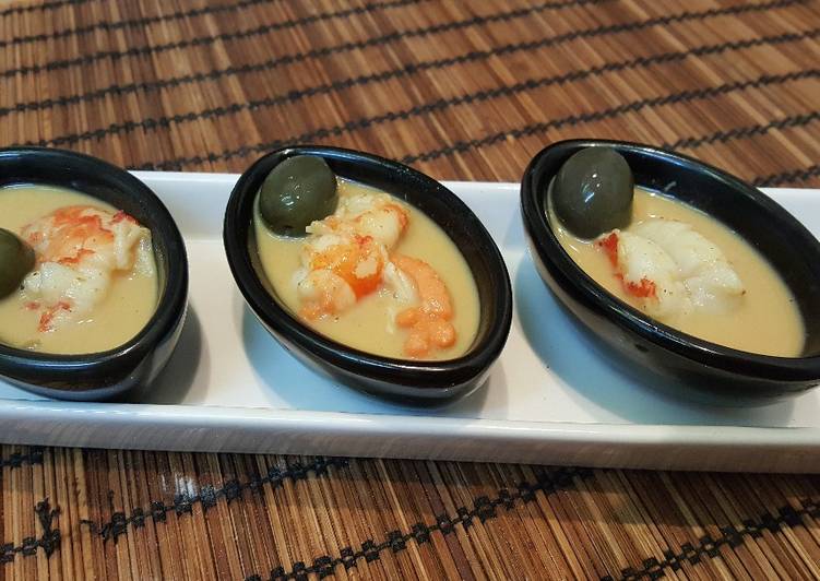 Tapa de gambón leche de coco y curry