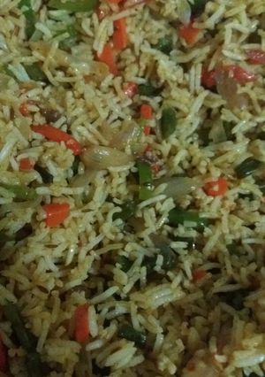 A picture of Veg biryani.