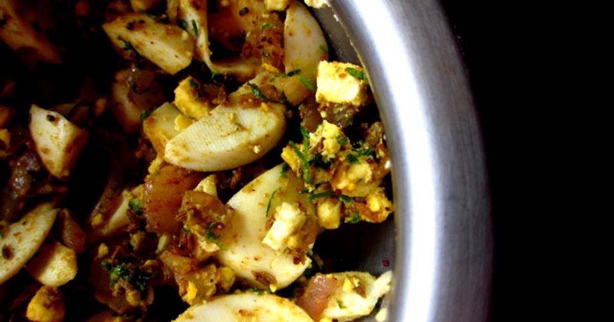 Boiled Egg Spicy Mix - Boiled Egg Bhurji Recipe by Gauri Shirke - Cookpad