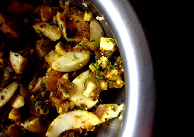 Easiest Way to Make Perfect Boiled Egg Spicy Mix - Boiled Egg Bhurji