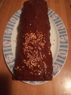 Una foto de Bizcocho de chocolate con zanahoria