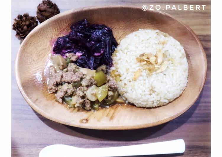 Nasi Hainan, Beef & Cheesy Spinach