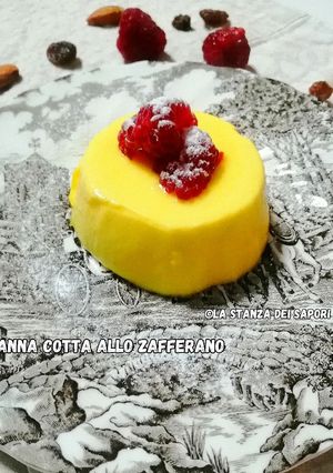 A picture of 324 🍮Saffron Panna Cotta 🌼.