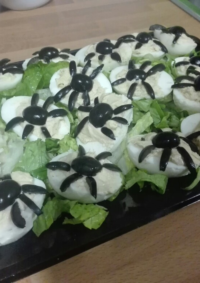Una foto de Huevos araña para Halloween