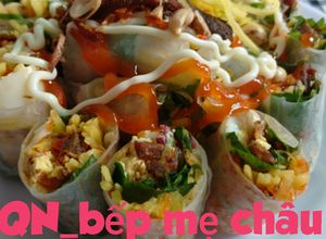 Hình của món Bánh tráng cuốn - đặc sản tây ninh.