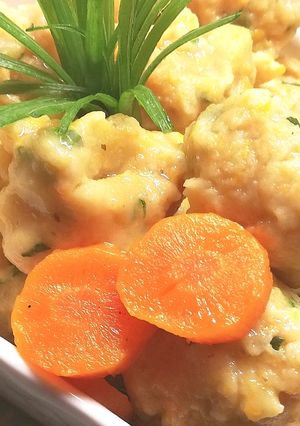 Sárgarépás-zabpelyhes gombóc (levesbetét) 🥕 recept fotója