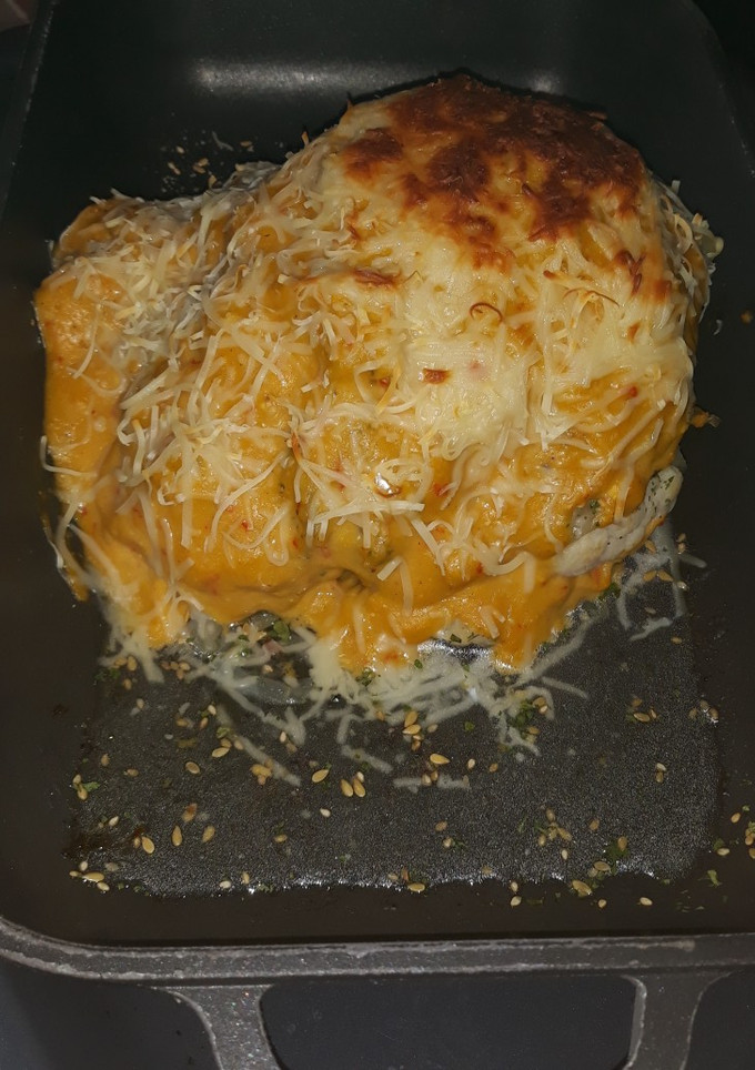 Una foto de Coliflor con bechamel a los tres pimientos