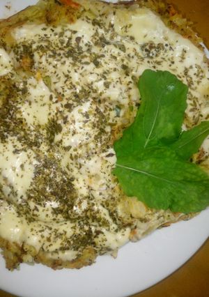 Una foto de Tortilla de arroz y brócoli