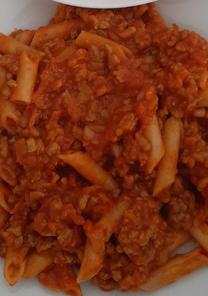 Una foto de Macarrones con carne picada