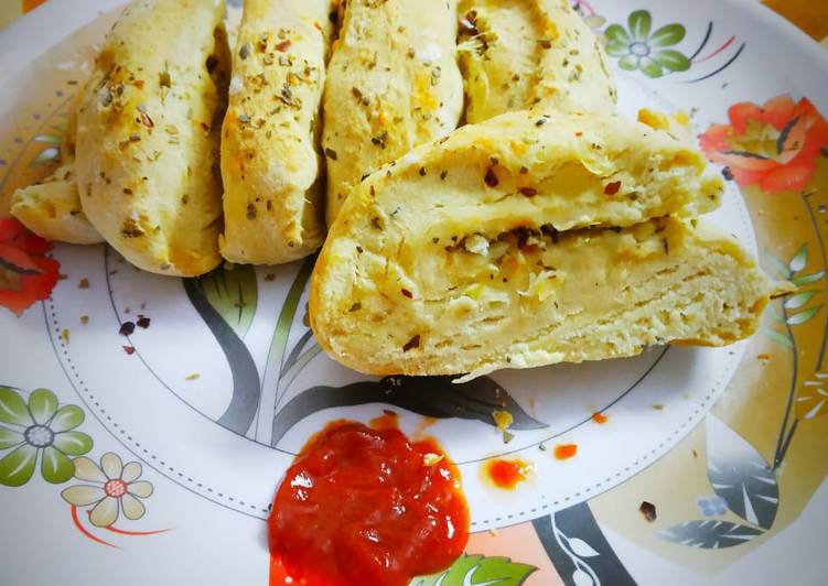 Simple Way to Make Quick Oregano flavoured garlic bread