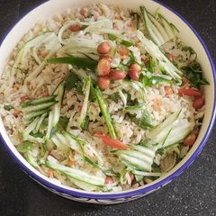 A picture of Cucumber Poha.