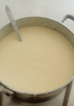 Una foto de Crema de manzana