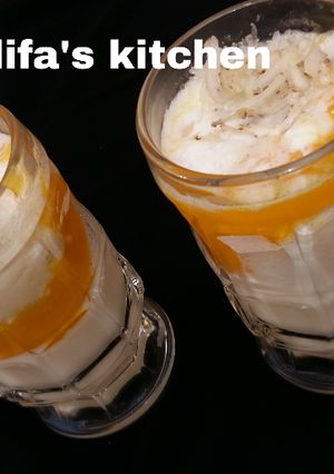 A picture of Mango coconut lemonade slushy🍺.