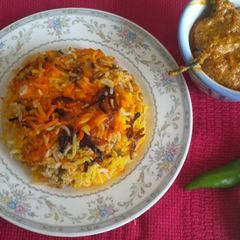 A picture of Veg biryani.