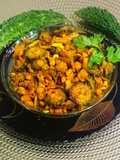 Bitter Melon and Chana Dal Curry with Spiced Yogurt