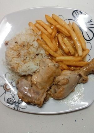 A picture of Lemon Chicken...🍗🍋🍚 Delicious and Quick..!!.