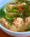 Nui Tóc Tiên Nấu Chả Tôm Quết & Măng Tây