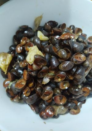 Hình của món Ốc dừa bơ tỏi.