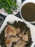 Stuffed Grape Leaves with Chicken in a Pressure Cooker