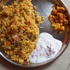 A picture of Vegetable biryani.
