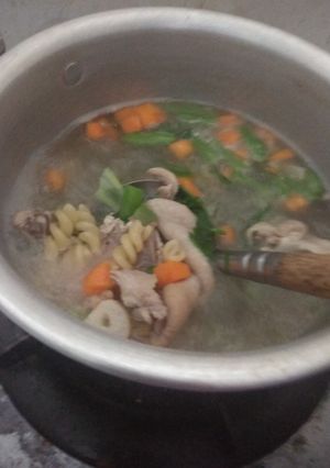 Foto resep Soup ayam makaroni