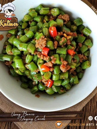 Langkah Gampang Menyiapkan Resep  Oseng buncis daging cacah yang Lezat Sekali, Lezat Sekali