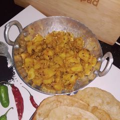 A picture of Aloo ki bhujiya.
