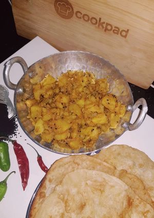 A picture of Aloo ki bhujiya.