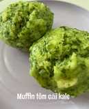 Muffin tôm cải kale