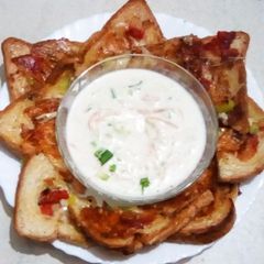 Mixed herbs cheese toast A picture of Mixed herbs cheese toast.