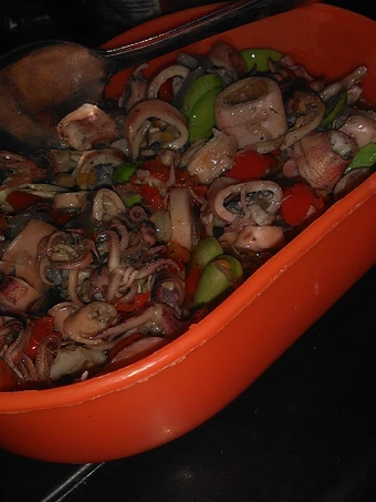 Cara Mudah Menyiapkan Resep  Tumis Cumi asin pedes manis nampooool&mldr; yang Sempurna, Enak Banget